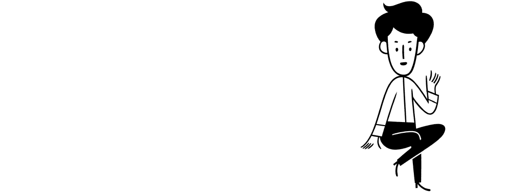 Una ilustración de una persona sentada sobre un reproductor de video