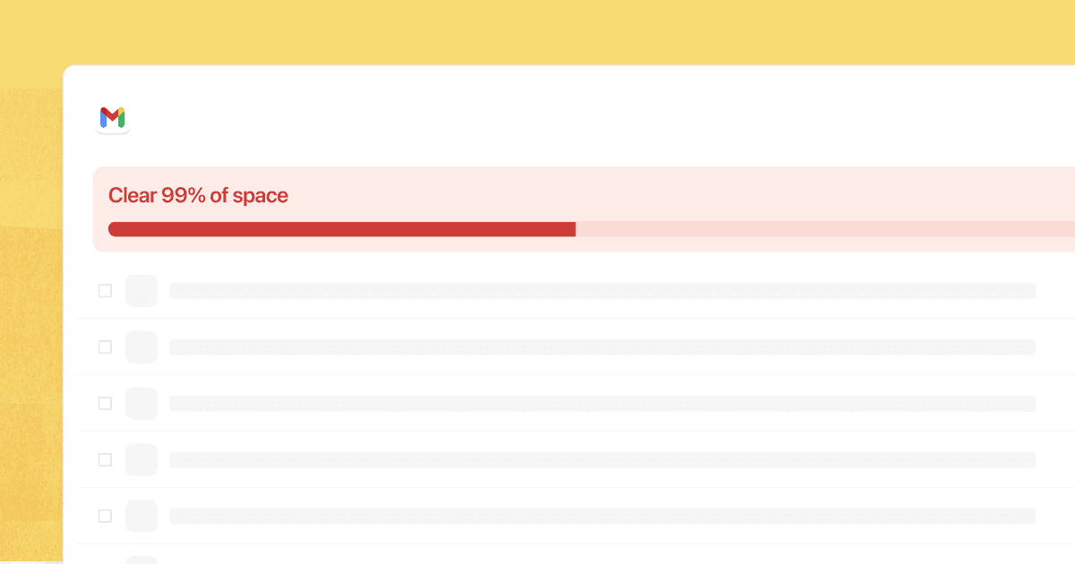 5. Gmail storage cleaning