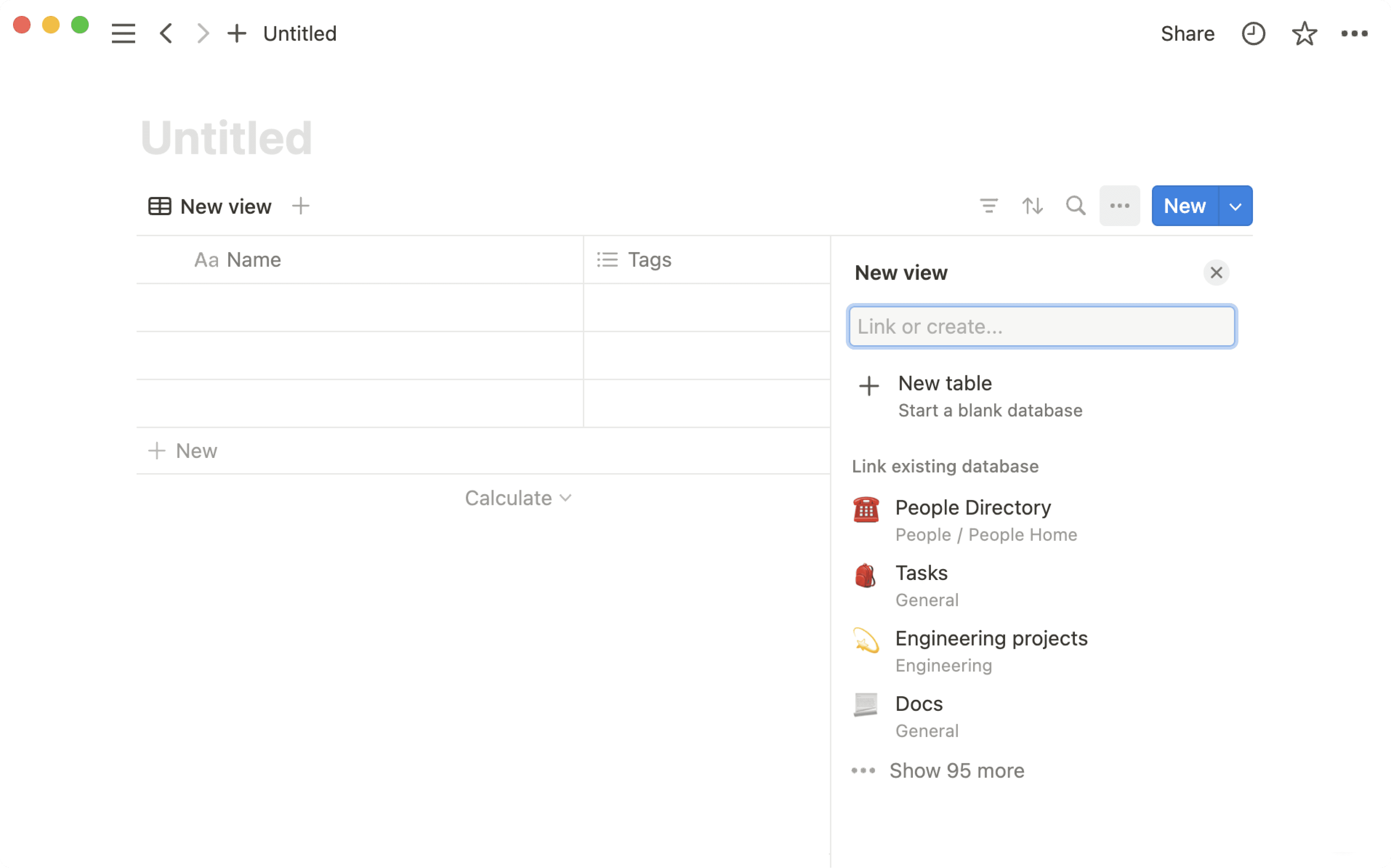 Crear una nueva base de datos