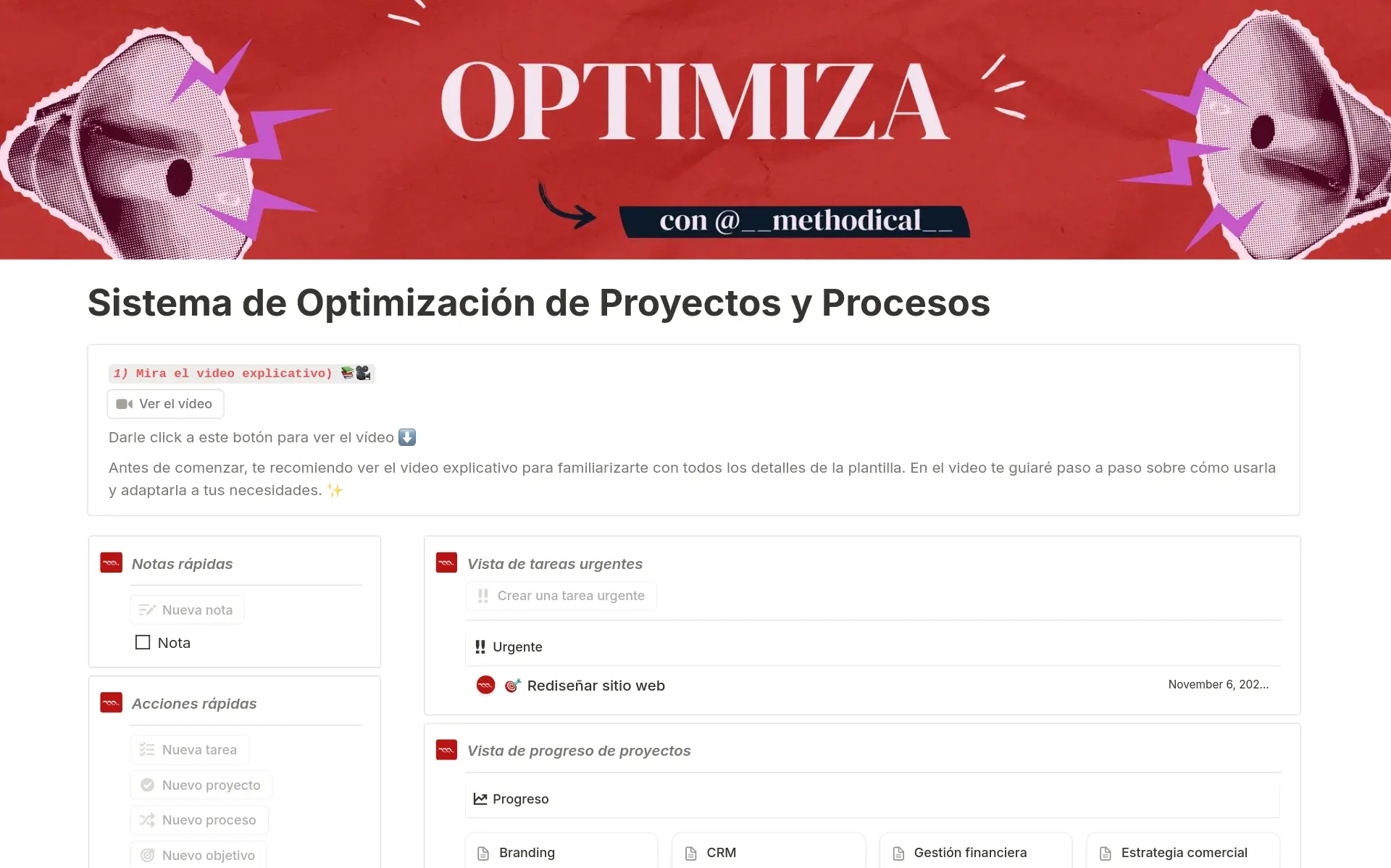 Captura de pantalla de la colección Planes para el éxito de Notion